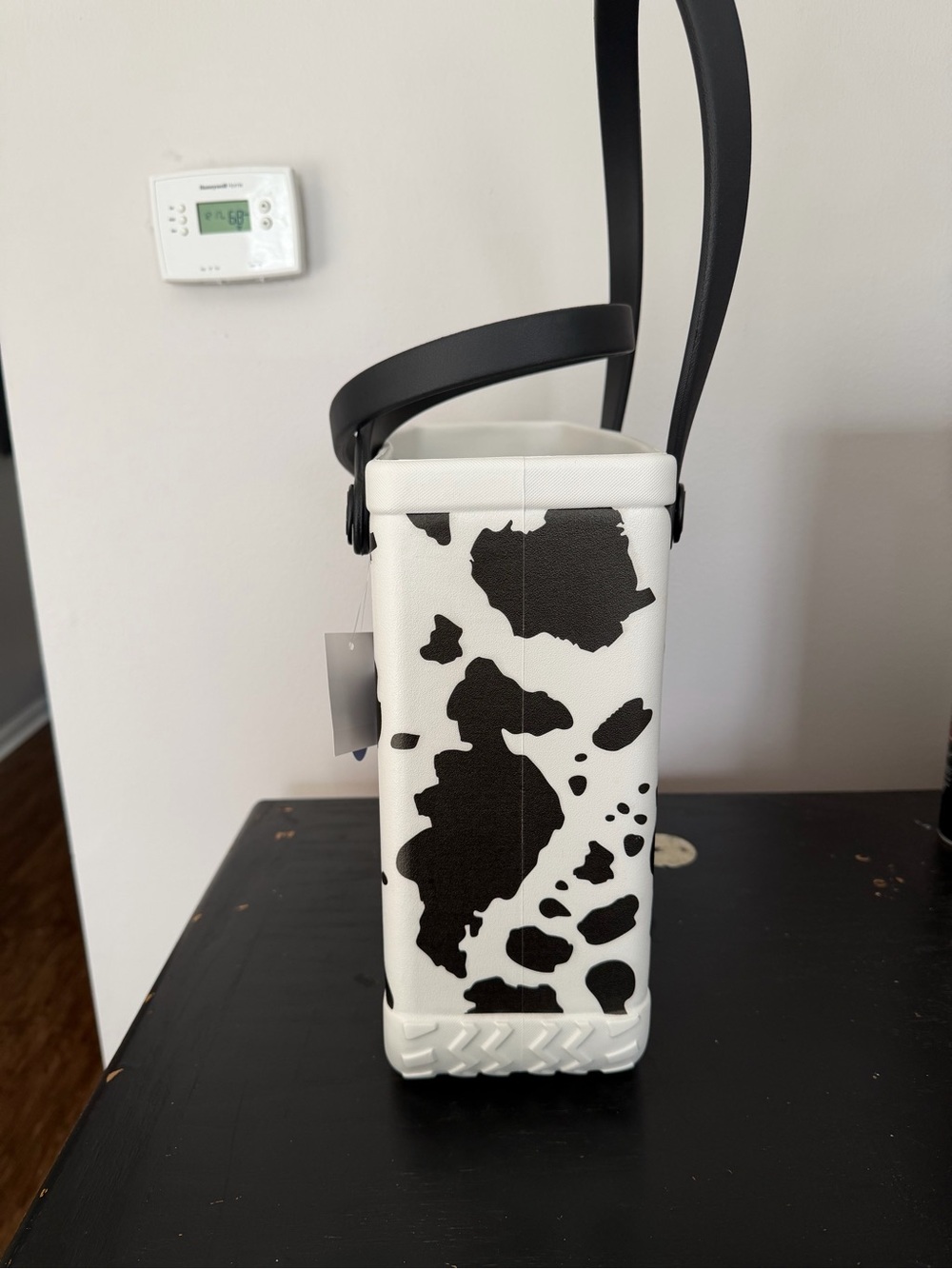 Baby Bogg Bag Tote in Black & White Cow Print - Picture 2 of 4